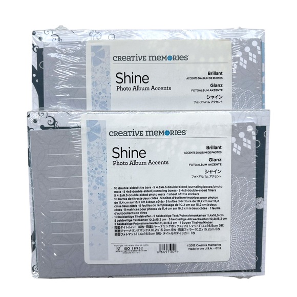 SHINE Creative Memories Photo Album Accent Pack x2 NEW Paper Stickers Photo Mats - Picture 1 of 2